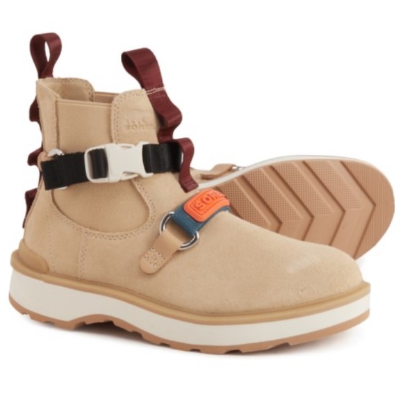 NEW🤍SOREL Hi-line EQ Chelsea Boot in Ceramic, Chalk - Picture 3 of 13